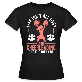 Cheerleading disant drôle Cheerleading cadeau - T-shirt Femme - noir - Devant - AI Model Female 172 dark (172cm)
