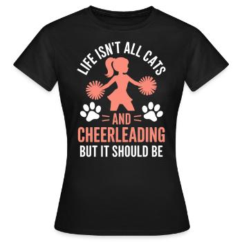 Cheerleading disant drôle Cheerleading cadeau - T-shirt Femme - noir - Devant - AI Model Female 172 dark (172cm)