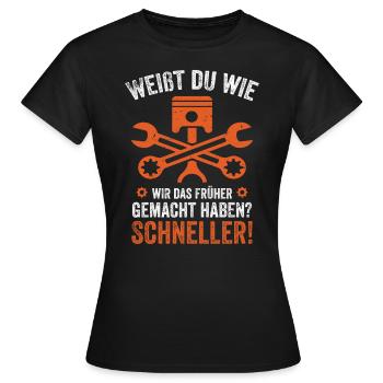 Tournevis rapide précoce | Artisanat humoristique - T-shirt Femme - noir - Devant - AI Model Female 172 dark (172cm)