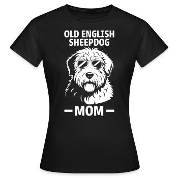 Vieux chien de berger anglais disant blague chien de berger cadeau - T-shirt Femme - noir - Devant - AI Model Female 172 dark (172cm)