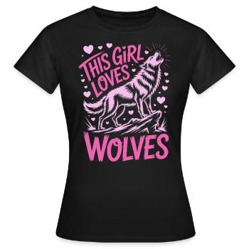 Wolf Spruch Wölfe Sprüche Lustiges Wolf Geschenk - Frauen T-Shirt - Schwarz - Vorne - AI Model Female 172 dark (172cm)