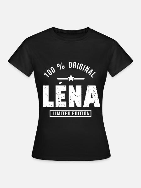 Léna benutzerdefinierten Vorname Léna - Frauen T-Shirt - Schwarz