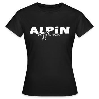Montagnes alpines ALPIN AFFIN Mountain Goat Ridge Walk - T-shirt Femme - noir - Devant - AI Model Female 172 dark (172cm)