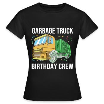 Mülleimer Müllwagen Müllauto Müllmann - Frauen T-Shirt - Schwarz - Vorne - AI Model Female 172 dark (172cm)