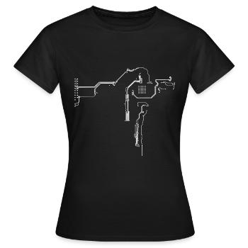 Electronic PCB - Women's T-Shirt - black - Front - AI Model Female 172 dark (172cm)