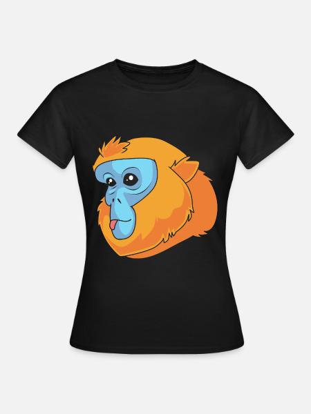 Stupsnasenaffe Affe Schimpanse - Frauen T-Shirt - Schwarz