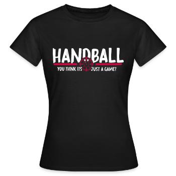 Handball Sprungwurf HandballGame Handballer - Frauen T-Shirt - Schwarz - Vorne - AI Model Female 172 dark (172cm)