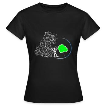 Protection de l'environnement Conservation de la nature - T-shirt Femme - noir - Devant - AI Model Female 172 dark (172cm)