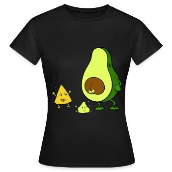 Avocat humour Guacamole - T-shirt Femme - noir - Devant - AI Model Female 172 dark (172cm)