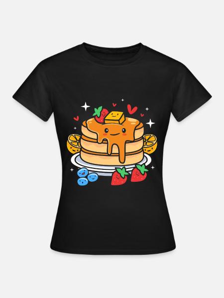 Pfannkuchen - Frauen T-Shirt - Schwarz