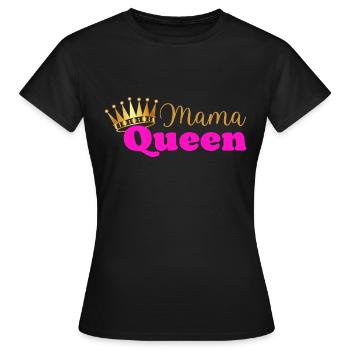 Mama queen - maman reine - cadeau fête des mères - T-shirt Femme - noir - Devant - AI Model Female 172 dark (172cm)
