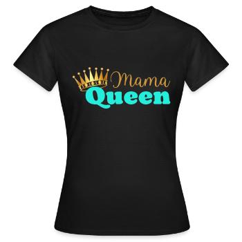 Mama queen - maman reine - cadeau fête des mères - T-shirt Femme - noir - Devant - AI Model Female 172 dark (172cm)