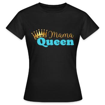 Mama queen - maman reine - cadeau fête des mères - T-shirt Femme - noir - Devant - AI Model Female 172 dark (172cm)