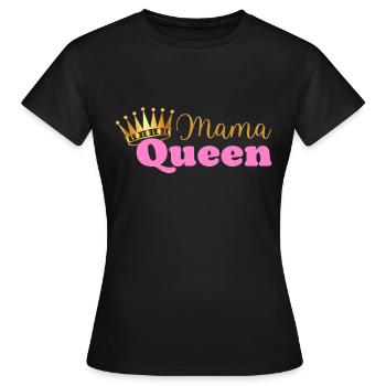 Mama queen - maman reine - cadeau fête des mères - T-shirt Femme - noir - Devant - AI Model Female 172 dark (172cm)