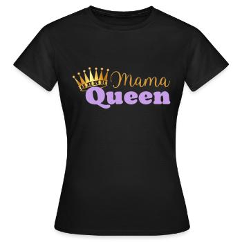 Mama queen - maman reine - cadeau fête des mères - T-shirt Femme - noir - Devant - AI Model Female 172 dark (172cm)