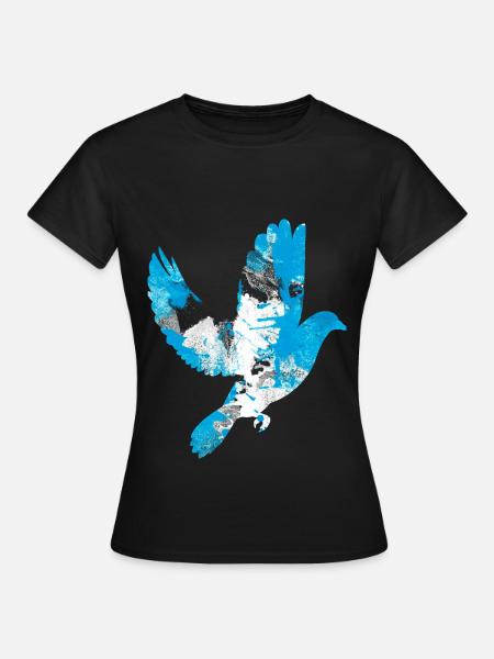bayrische Friedenstaube - Frauen T-Shirt - Schwarz