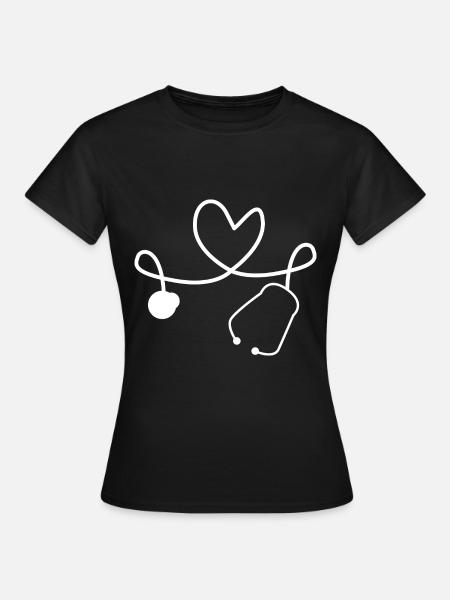 Pflege Krankenschwester - Frauen T-Shirt - Schwarz