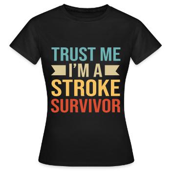 Stroke Stroke - Women's T-Shirt - black - Front - AI Model Female 172 dark (172cm)