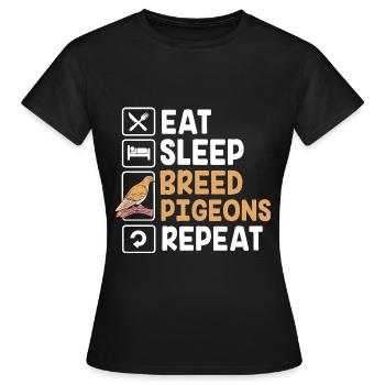 Pigeons pigeons - T-shirt Femme - noir - Devant - AI Model Female 172 dark (172cm)