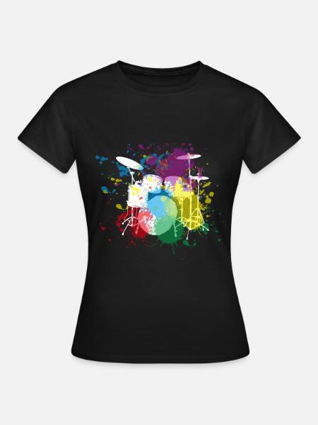 Cadeau de batteur pour batterie de batteur - T-shirt Femme - noir