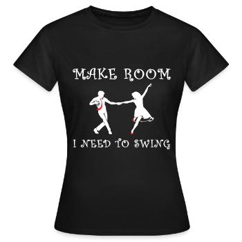 Danse swing - T-shirt Femme - noir - Devant - AI Model Female 172 dark (172cm)