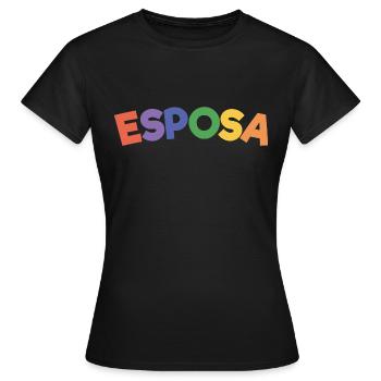 Esposa Cool Wife To Be Bride Couple Wedding Gift - Women's T-Shirt - black - Front - AI Model Female 172 dark (172cm)