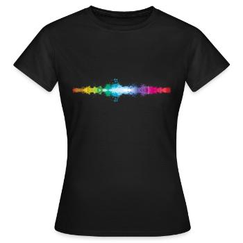 Spectrum Splatter - Women's T-Shirt - black - Front - AI Model Female 172 dark (172cm)
