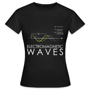 Physique Ondes électromagnétiques - T-shirt Femme - noir - Devant - AI Model Female 172 dark (172cm)