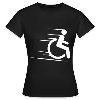 Rollstuhl Behinderung - Frauen T-Shirt - Schwarz - Vorne - AI Model Female 172 dark (172cm)