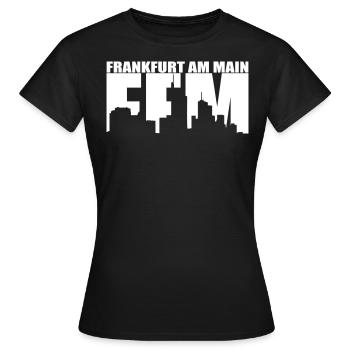 FFM - Frankfurt am Main - T-shirt Femme - noir - Devant - AI Model Female 172 dark (172cm)