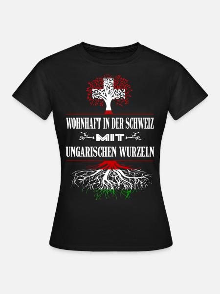 Schweiz-Ungarn - Frauen T-Shirt - Schwarz
