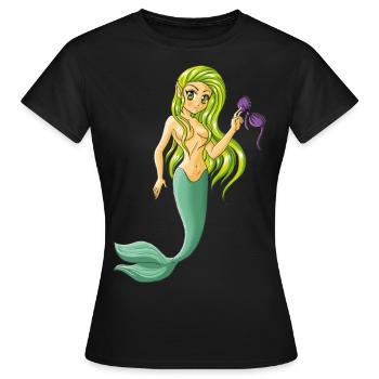 Sirène - sirène - T-shirt Femme - noir - Devant - AI Model Female 172 dark (172cm)
