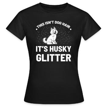 Husky Hund Welpe Welpe - Frauen T-Shirt - Schwarz - Vorne - AI Model Female 172 dark (172cm)