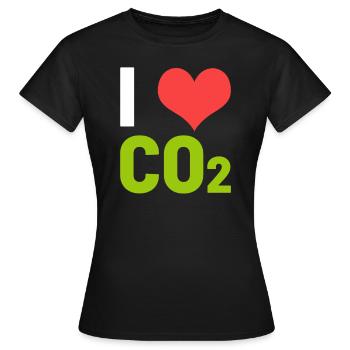 CO2 carbon dioxide - Women's T-Shirt - black - Front - AI Model Female 172 dark (172cm)
