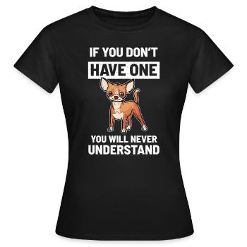Chihuahua - T-shirt Femme - noir - Devant - AI Model Female 172 dark (172cm)