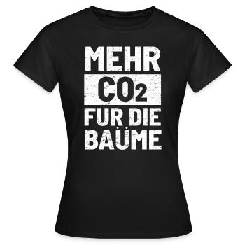 CO2 carbon dioxide tree - Women's T-Shirt - black - Front - AI Model Female 172 dark (172cm)