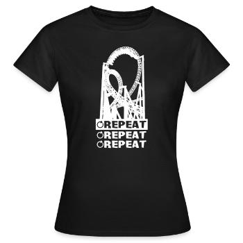 Roller coaster accro - T-shirt Femme - noir - Devant - AI Model Female 172 dark (172cm)