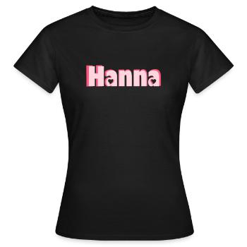Hanna - Frauen T-Shirt - Schwarz - Vorne - AI Model Female 172 dark (172cm)