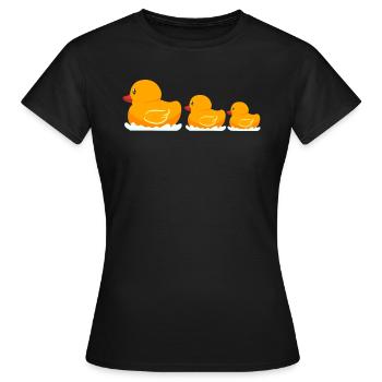 Enten Gummi-Ente - Frauen T-Shirt - Schwarz - Vorne - AI Model Female 172 dark (172cm)