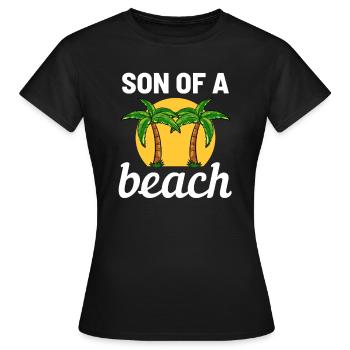 Vacances d'été Plage tropicale - T-shirt Femme - noir - Devant - AI Model Female 172 dark (172cm)