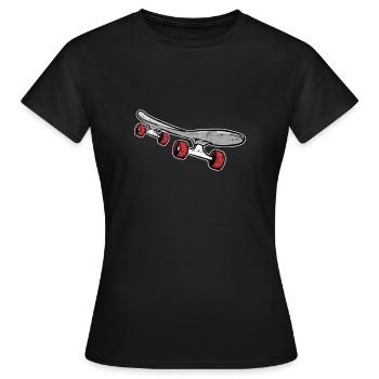 Planche à roulettes Planche à roulettes - T-shirt Femme - noir - Devant - AI Model Female 172 dark (172cm)