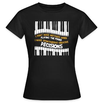 Pianiste pianiste - T-shirt Femme - noir - Devant - AI Model Female 172 dark (172cm)
