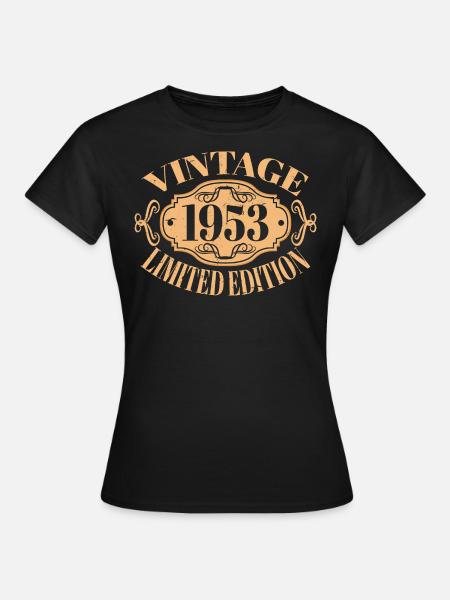 Vintage 1953 - 70 años, regalo de 70 cumpleaños - Dame-T-shirt - sort