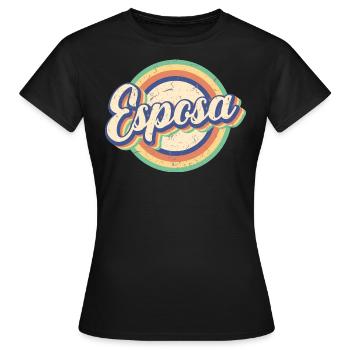 Esposa Retro Wife To Be Bride Couple Wedding Gift - Women's T-Shirt - black - Front - AI Model Female 172 dark (172cm)