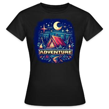 Aventure - T-shirt Femme - noir - Devant - AI Model Female 172 dark (172cm)