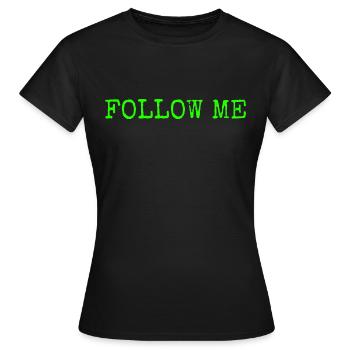 SUIVEZ-MOI - FOLLOWERS - LIKES - RÉSEAUX SOCIAUX - T-shirt Femme - noir - Devant - AI Model Female 172 dark (172cm)
