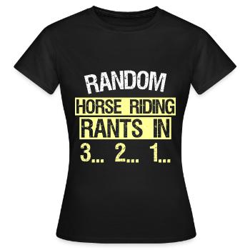 COUPS DE GUEULE À CHEVAL ALÉATOIRES EN 3... 2... 1... - T-shirt Femme - noir - Devant - AI Model Female 172 dark (172cm)