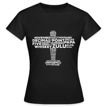 pilote - T-shirt Femme - noir - Devant - AI Model Female 172 dark (172cm)
