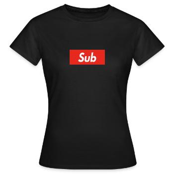 Sub - Frauen T-Shirt - Schwarz - Vorne - AI Model Female 172 dark (172cm)