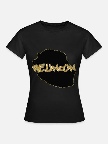 La Réunion Gold Edition - Frauen T-Shirt - Schwarz